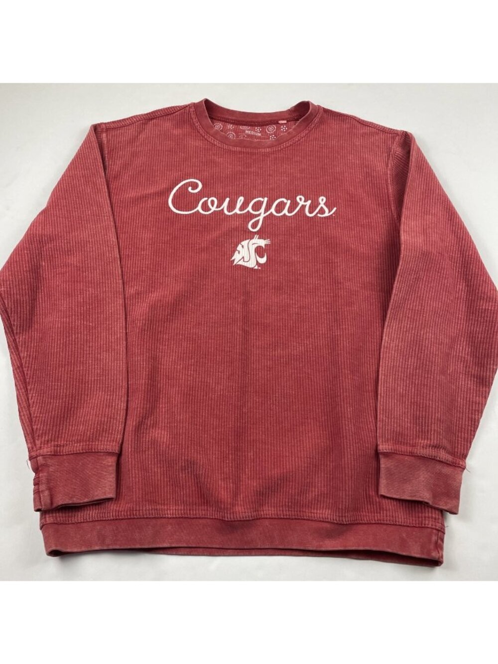 Pressbox Washington State University Cougars Ribbed Sweatshirt Women’s M WSU